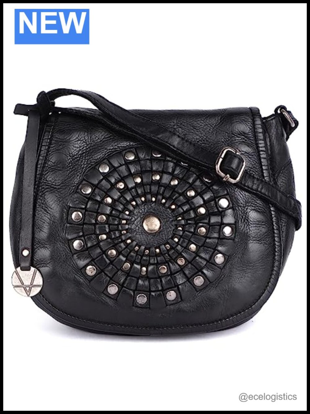 Genuine Leather Crossbody Sling Bag for Women, Adjustable Strap